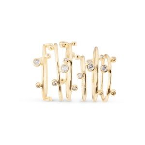 Kendra Scott Gold Alistar Ring Set Size S/M